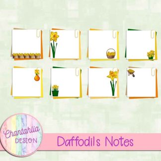 Free notes in a Daffodils theme