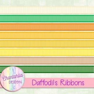 Free ribbons in a Daffodils theme