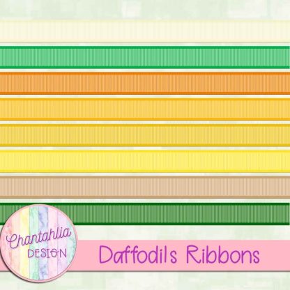 Free ribbons in a Daffodils theme