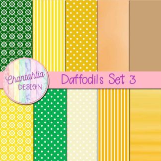 Free digital papers in a Daffodils theme
