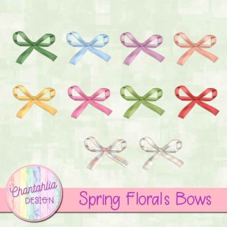 Free bows in a Spring Florals theme