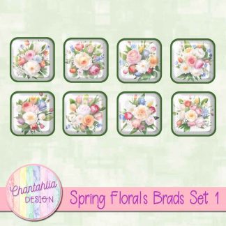 Free brads in a Spring Florals theme