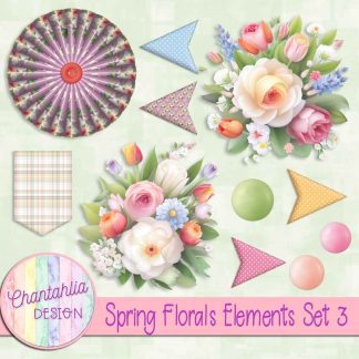 Free design elements in a Spring Florals theme
