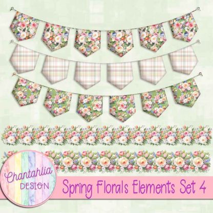 Free design elements in a Spring Florals theme