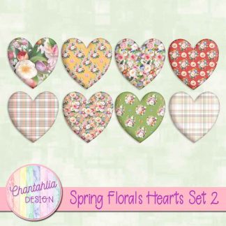 Free hearts in a Spring Florals theme