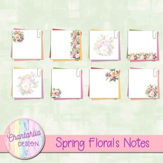 Free notes in a Spring Florals theme