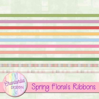 Free ribbons in a Spring Florals theme