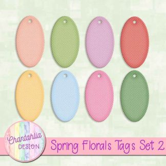 Free tags in a Spring Florals theme