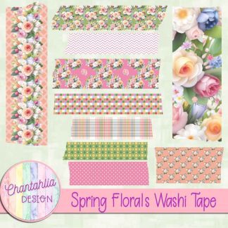 Free washi tape in a Spring Florals theme