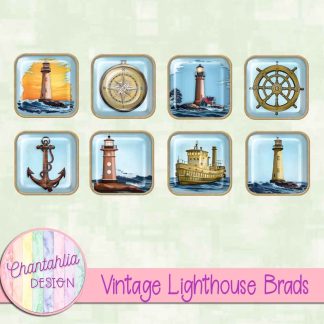 Free brads in a Vintage Lighthouse theme