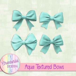Free aqua textured bows
