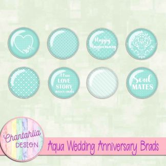 Free aqua wedding anniversary brads