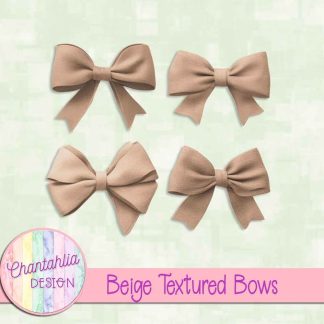 Free beige textured bows