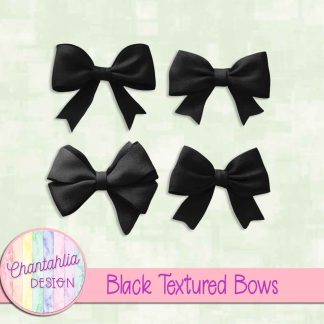 Free black textured bows