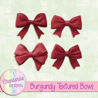 Free burgundy textured bows