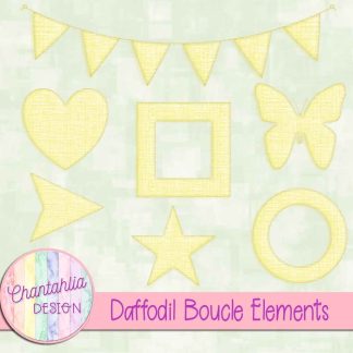 Free daffodil boucle elements