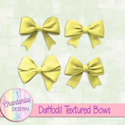 Free daffodil textured bows