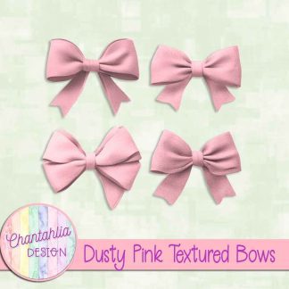 Free dusty pink textured bows