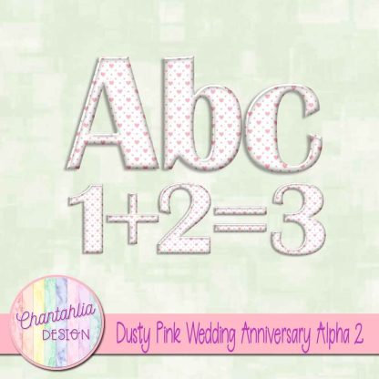 Free dusty pink wedding anniversary alpha