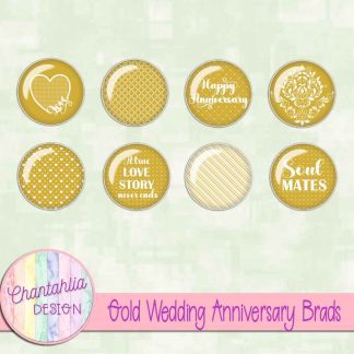 Free gold wedding anniversary brads