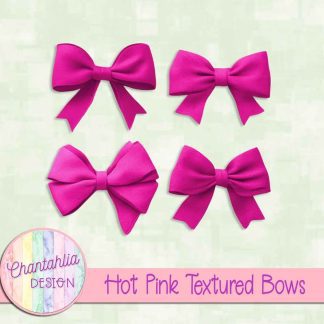 Free hot pink textured bows