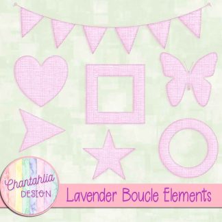 Free lavender boucle elements