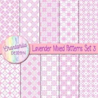 Free lavender mixed patterns digital papers