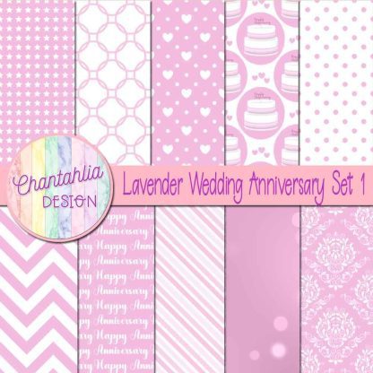 Free lavender wedding anniversary digital papers