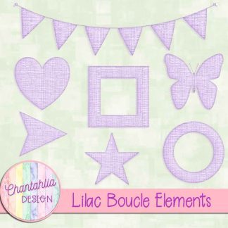 Free lilac boucle elements