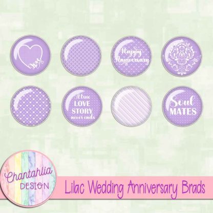 Free lilac wedding anniversary brads