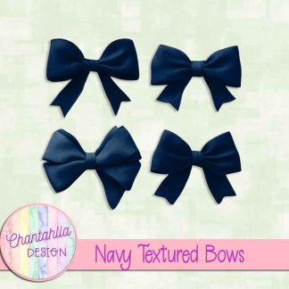 Free navy textured bows