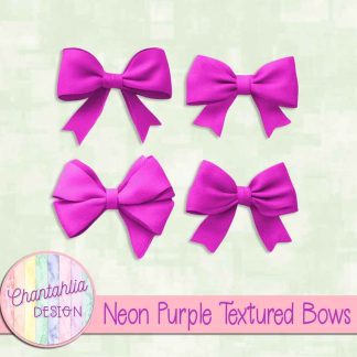 Free neon purple textured bows