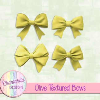 Free olive textured bows