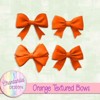 Free orange textured bows