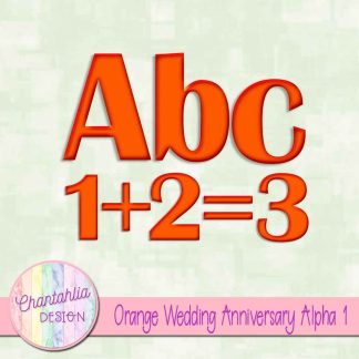 Free orange wedding anniversary alpha