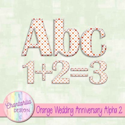 Free orange wedding anniversary alpha