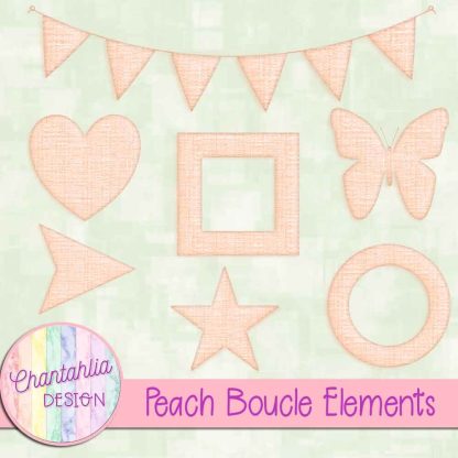 Free peach boucle elements