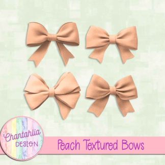 Free peach textured bows