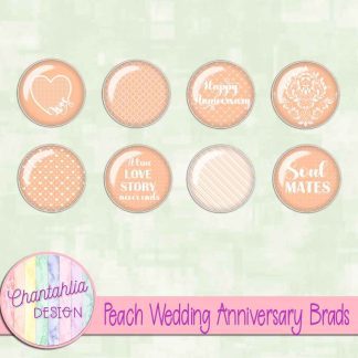 Free peach wedding anniversary brads