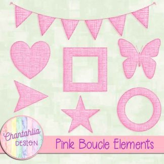 Free pink boucle elements