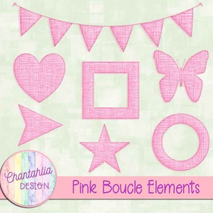 Free pink boucle elements