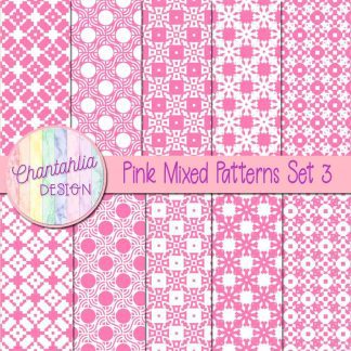 Free pink mixed patterns digital papers