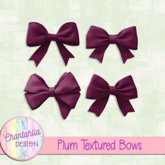 Free plum textured bows