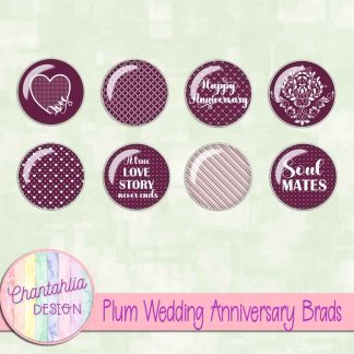 Free plum wedding anniversary brads