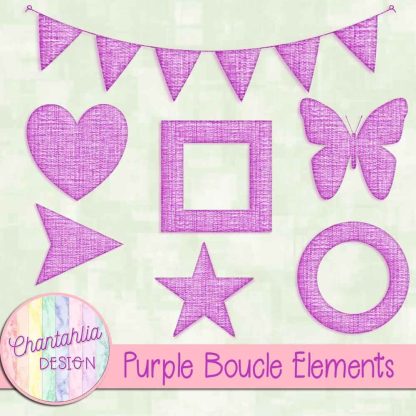 Free purple boucle elements