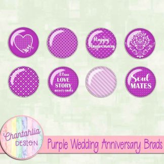 Free purple wedding anniversary brads