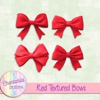 Free red textured bows