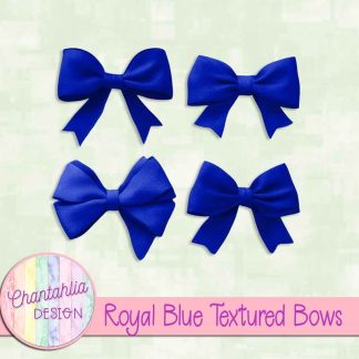 Free royal blue textured bows
