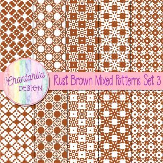 Free rust brown mixed patterns digital papers