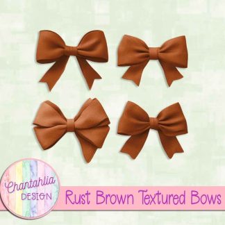 Free rust brown textured bows